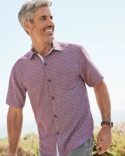 Tommy Bahama Coconut Point Beachcomber Geo IslandZone® Camp Shirt- Shirts