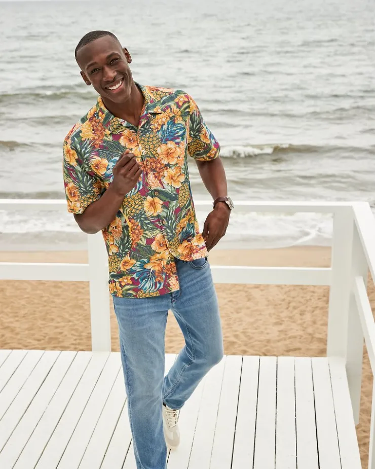 Tommy Bahama Coconut Point Sunset Canopy IslandZone® Camp Shirt- Shirts