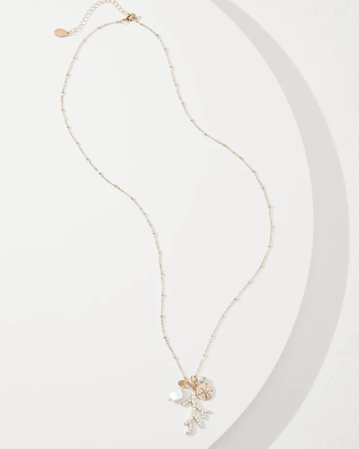 Tommy Bahama Coral Isles Sealife Charm Necklace-Women Jewelry