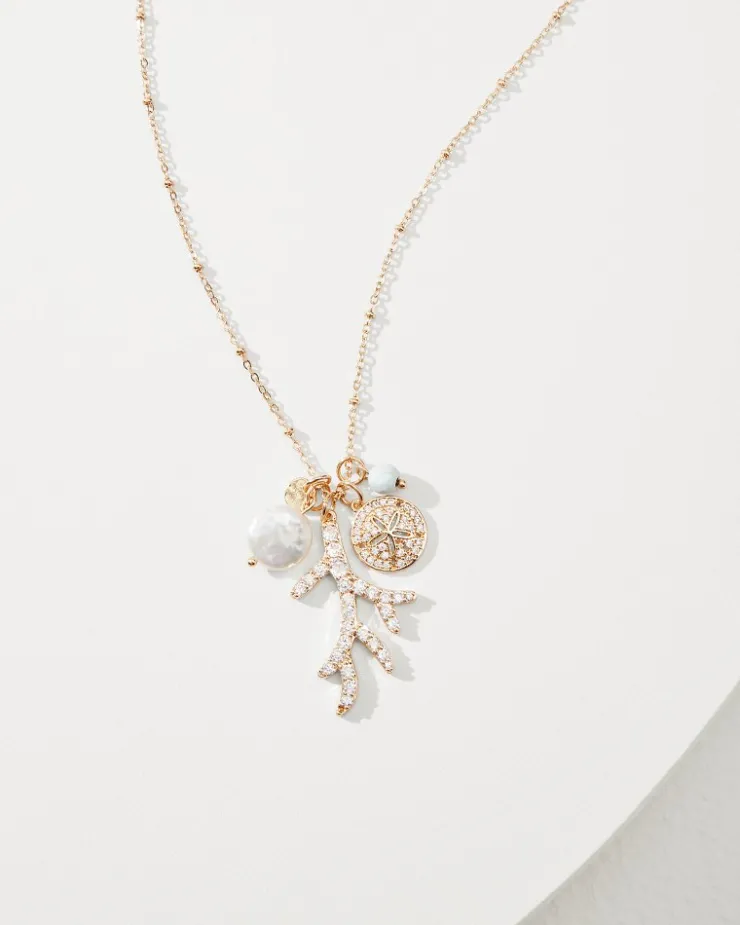 Tommy Bahama Coral Isles Sealife Charm Necklace-Women Jewelry