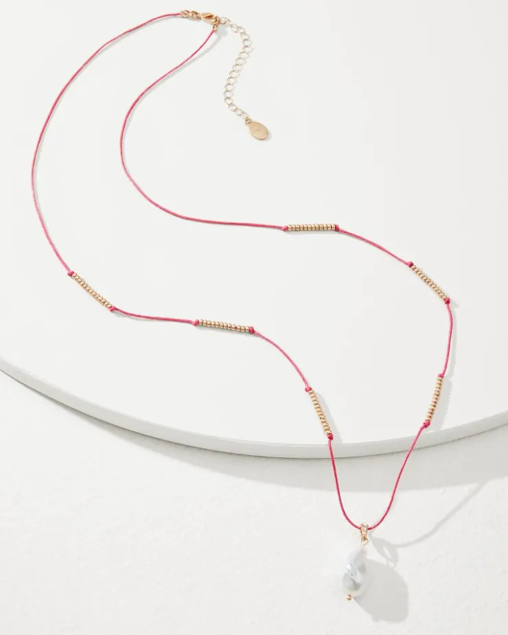 Tommy Bahama Coral Isles Thread Pearl Pendant Necklace-Women Jewelry