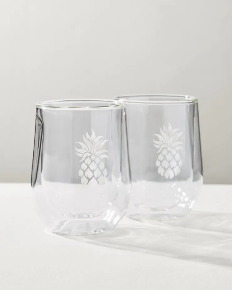 Tommy Bahama Corkcicle® Stemless Wine Glass - Set of 2- Drinkware & Bar