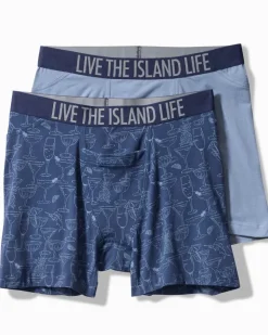Tommy Bahama Cotton-Modal Boxer Briefs - 2-Pack- Underwear|Loungewear & Pajamas