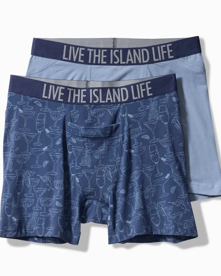Tommy Bahama Cotton-Modal Boxer Briefs - 2-Pack- Underwear|Loungewear & Pajamas