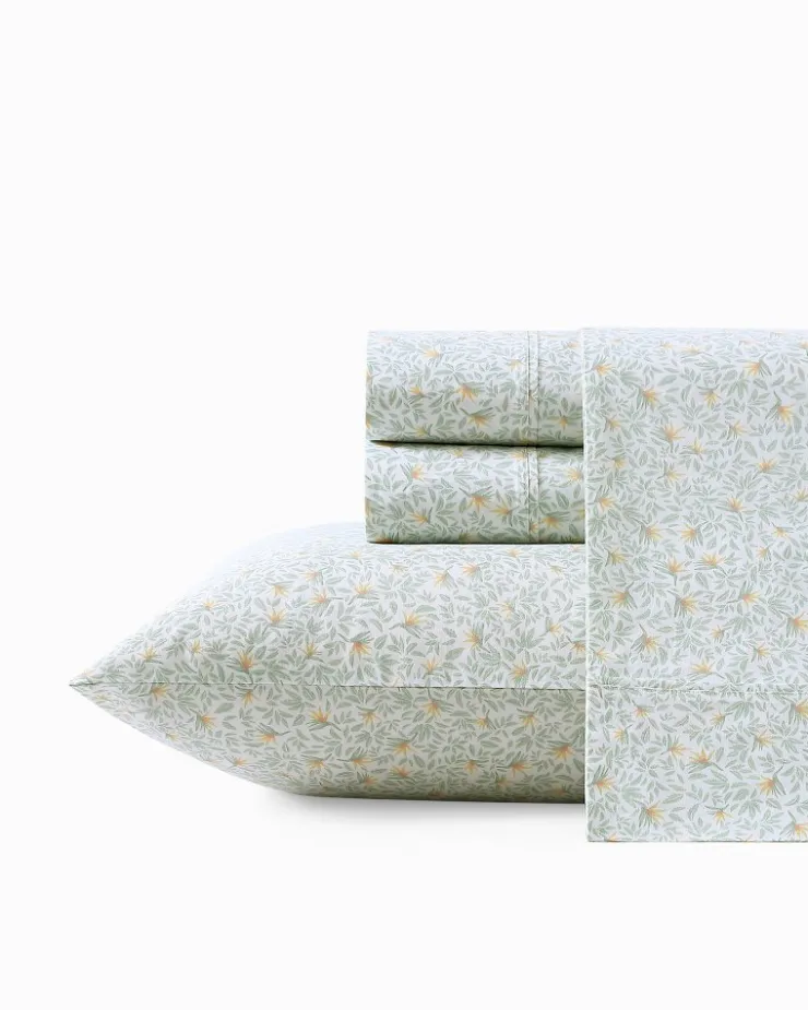 Tommy Bahama Crane Flower 4-Piece King Sheet Set- Sheet Sets & Bedskirts