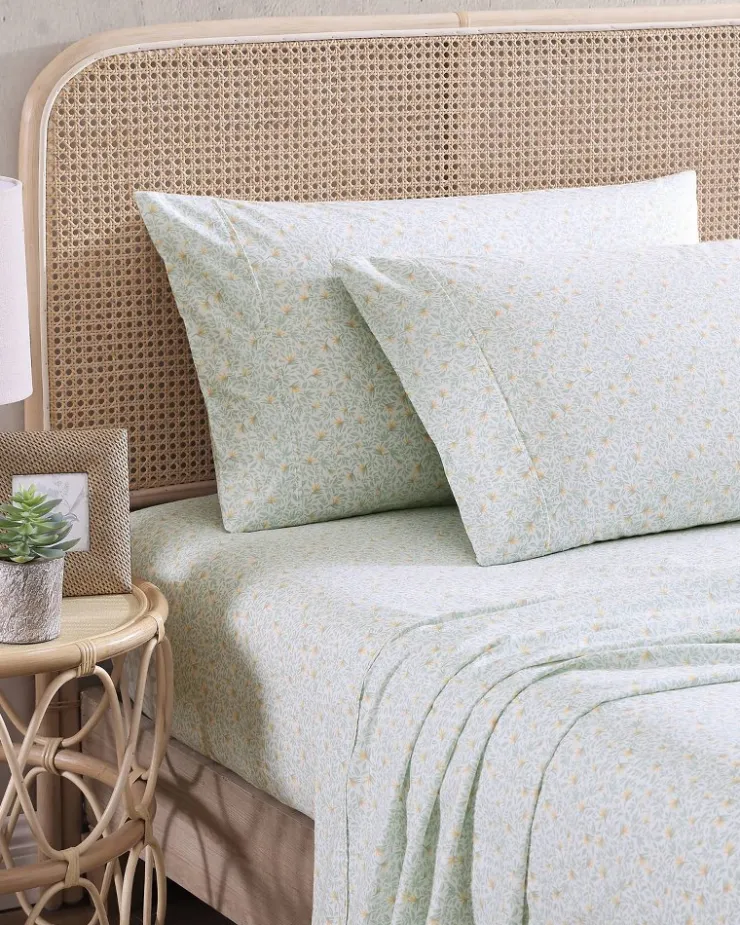 Tommy Bahama Crane Flower 4-Piece Queen Sheet Set- Sheet Sets & Bedskirts