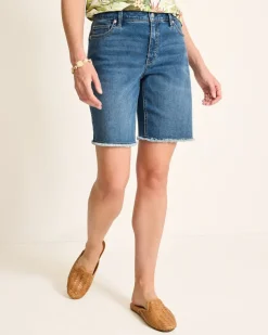 Tommy Bahama Cut-Off Bermuda Denim Shorts-Women Shorts