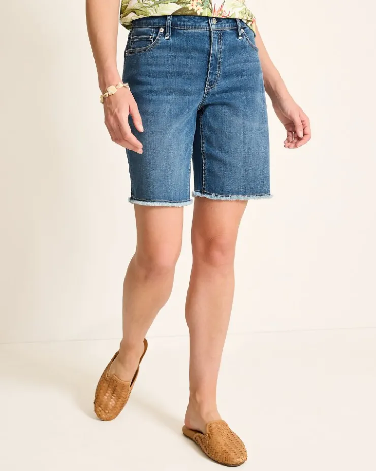Tommy Bahama Cut-Off Bermuda Denim Shorts-Women Shorts