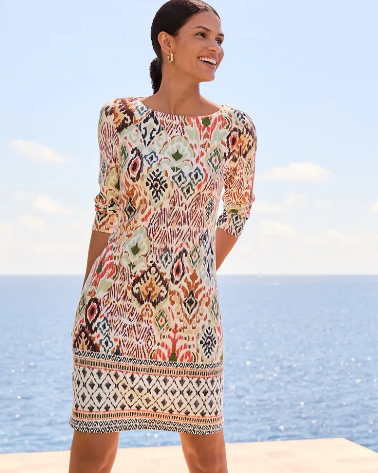 Tommy Bahama Darcy Vista Cove 3/4-Sleeve Dress-Women Dresses