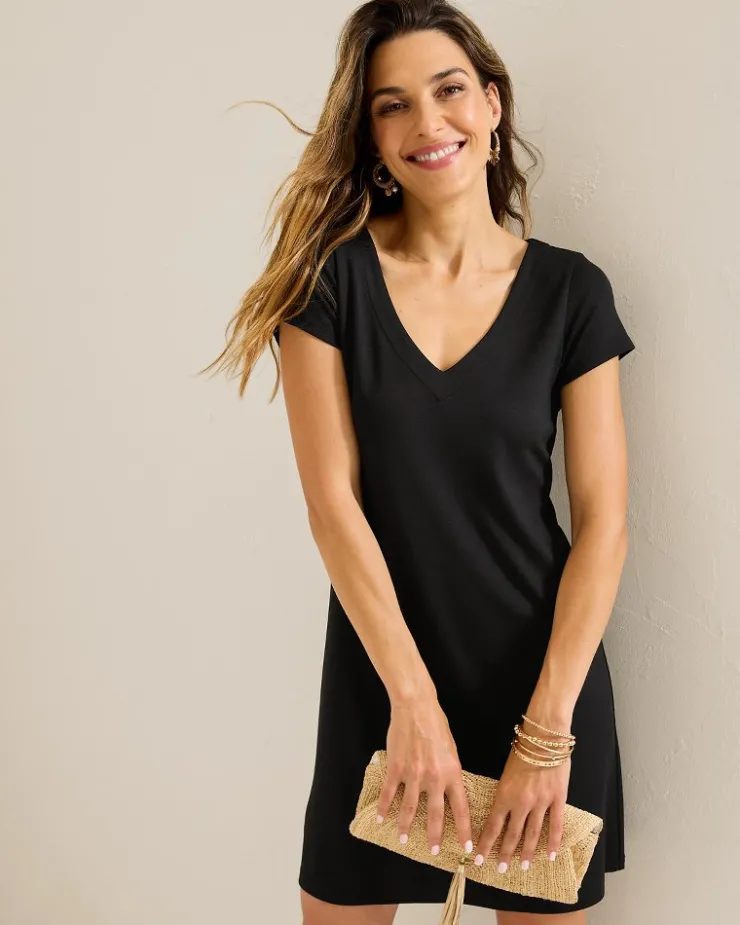 Tommy Bahama Darcy V-Neck Short Dress-Women Dresses