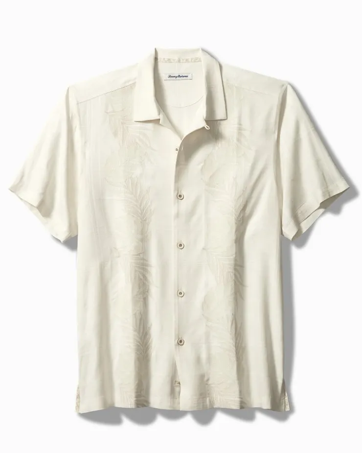 Tommy Bahama Del Palms Embroidered Silk Camp Shirt- Shirts