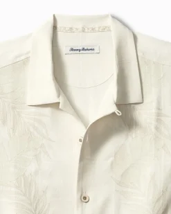 Tommy Bahama Del Palms Embroidered Silk Camp Shirt- Shirts