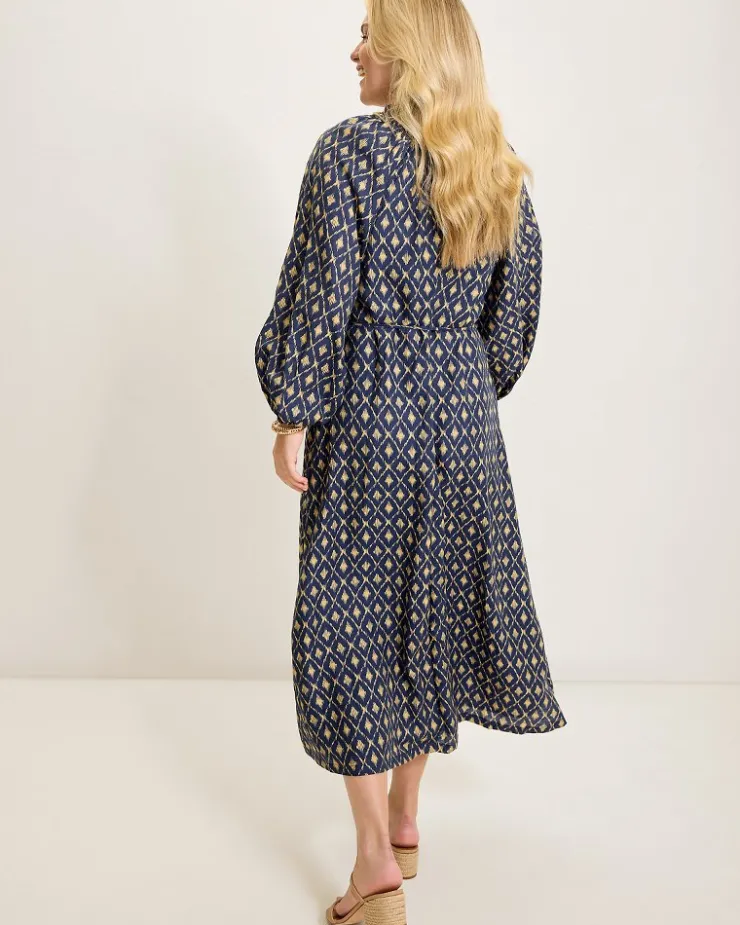 Tommy Bahama Diamond Cay Long-Sleeve Maxi Dress-Women Dresses