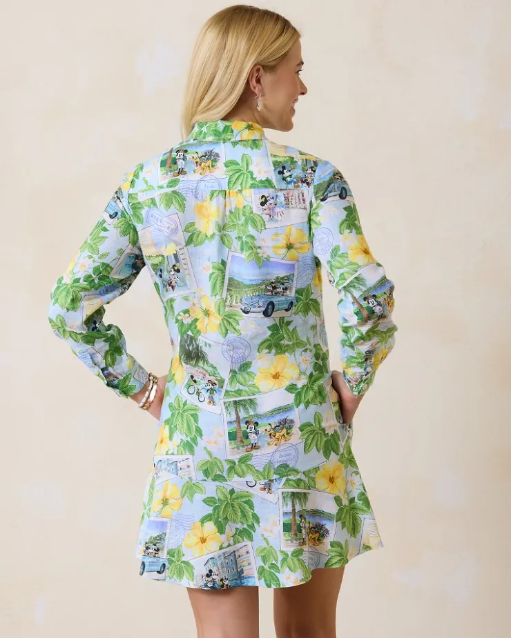 Tommy Bahama Disney Coastalina Postcard to Paradise Linen Dress-Women Dresses