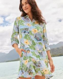 Tommy Bahama Disney Coastalina Postcard to Paradise Linen Dress-Women Dresses