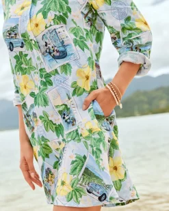 Tommy Bahama Disney Coastalina Postcard to Paradise Linen Dress-Women Dresses