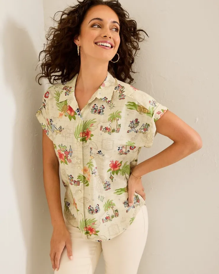 Tommy Bahama Disney Huladay Adventures Camp Shirt-Women Tops & Shirts