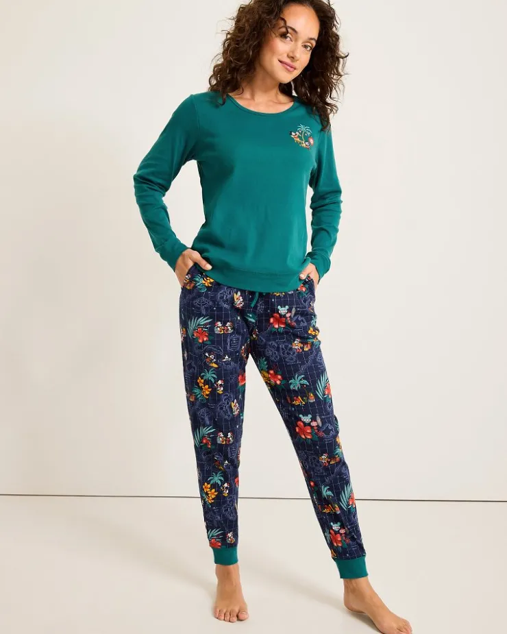 Tommy Bahama Disney Women's Long Sleeve & Pants Family Pajama Set-Women Sleepwear