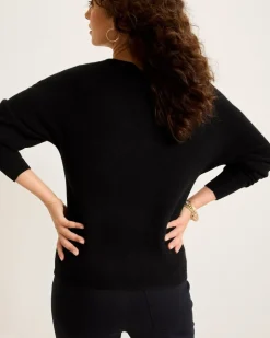 Tommy Bahama Embellished Pineapple Cashmere-Blend Sweater-Women Sweaters