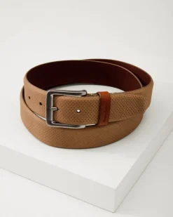 Tommy Bahama Embossed Nubuck Belt- Belts
