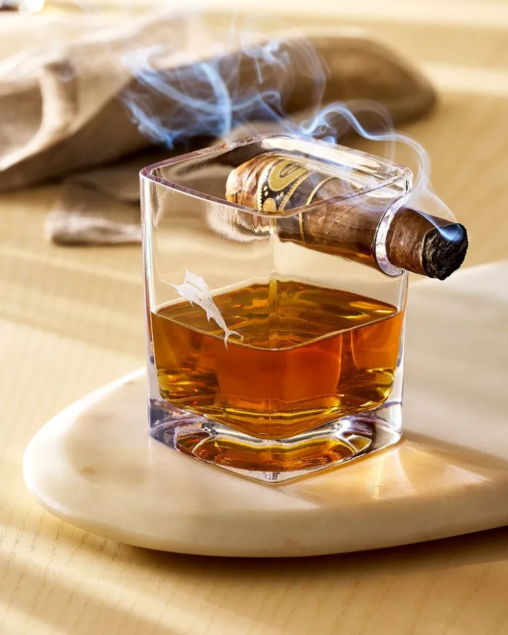 Tommy Bahama Etched Marlin Corkcicle® Cigar Glass- Drinkware & Bar