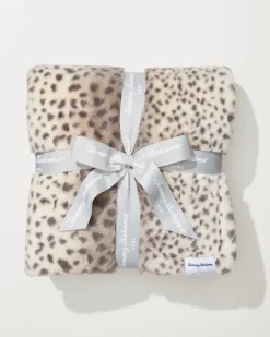 Tommy Bahama Faux Fur Printed Cheetah Throw- Throws