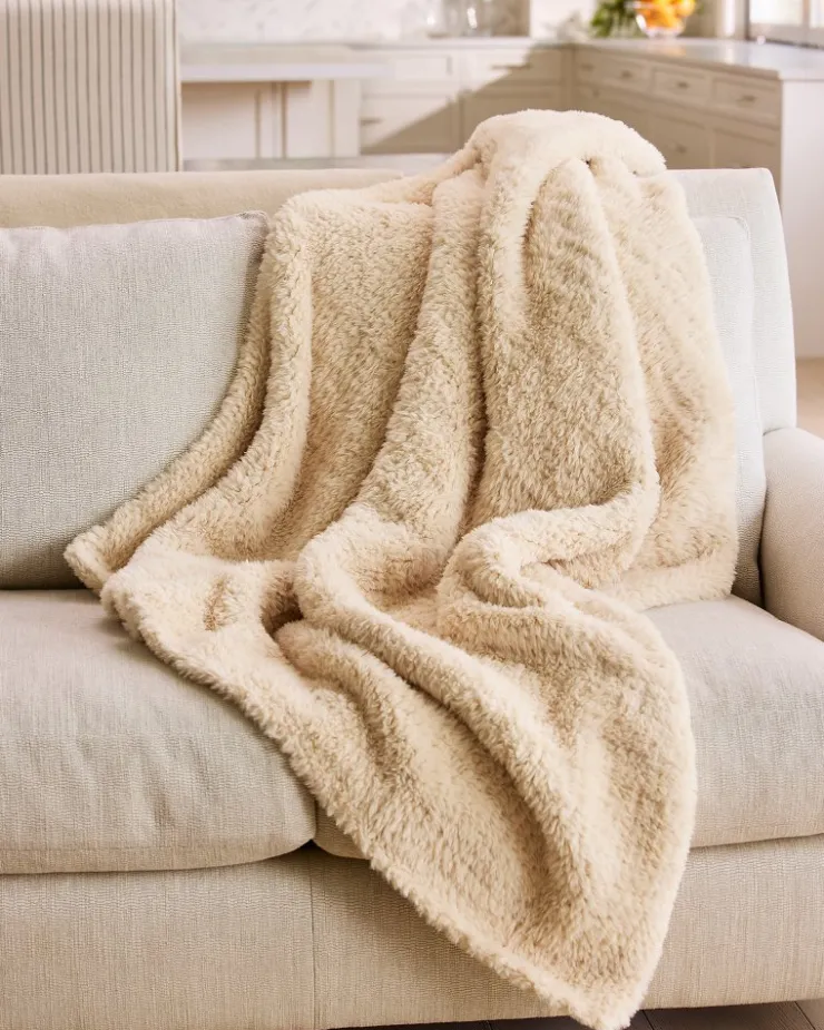 Tommy Bahama Faux Sable Knit Throw- Throws