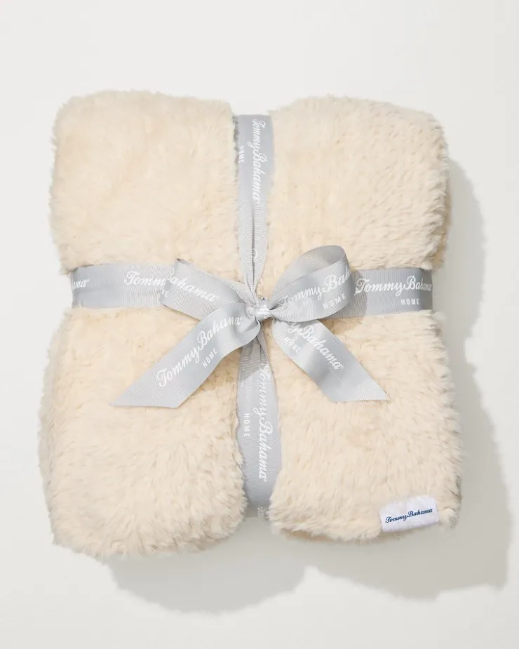Tommy Bahama Faux Sable Knit Throw- Throws