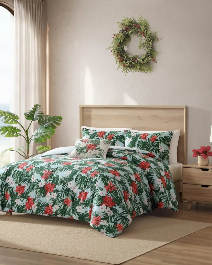 Tommy Bahama Festive Palms Reversible King 3-Piece Comforter Set- Comforters & Duvets