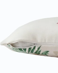 Tommy Bahama Festive Palms Velvet Embroidered Decorative Pillow- Pillows & Shams