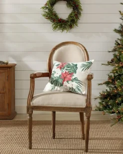 Tommy Bahama Festive Palms Velvet Embroidered Decorative Pillow- Pillows & Shams