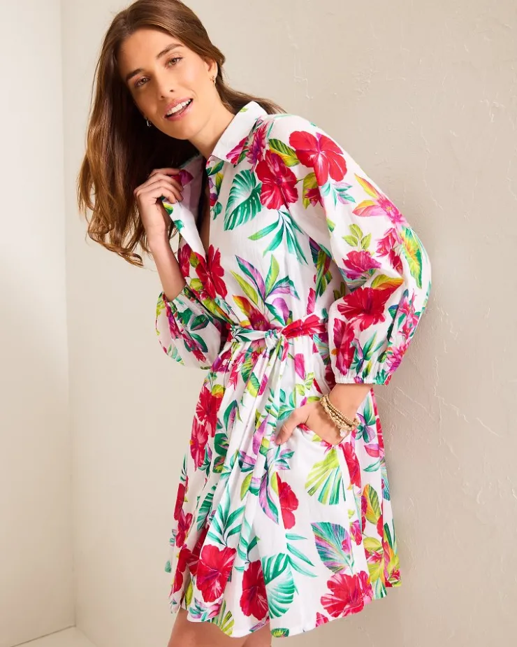 Tommy Bahama Fiesta Floral Coverup Shirt Dress-Women Beach Coverups|Dresses