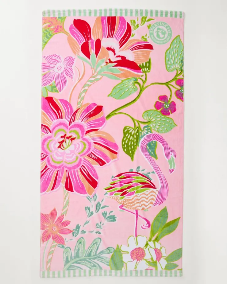 Tommy Bahama Flamingo Pineapple Beach Towel- Beach Towels