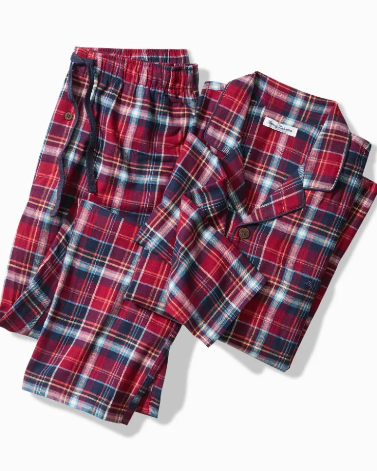 Tommy Bahama Flannel Long Sleeve & Pants Pajama Set- Loungewear & Pajamas