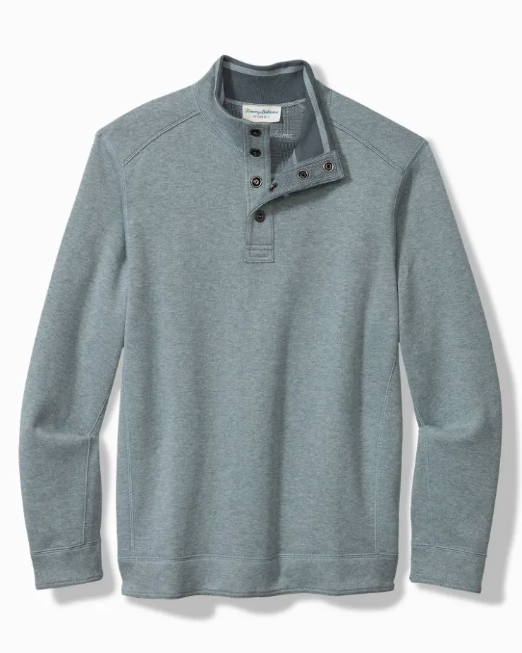 Tommy Bahama Flip Coast Reversible Snap Mock Sweatshirt- Sweatshirts