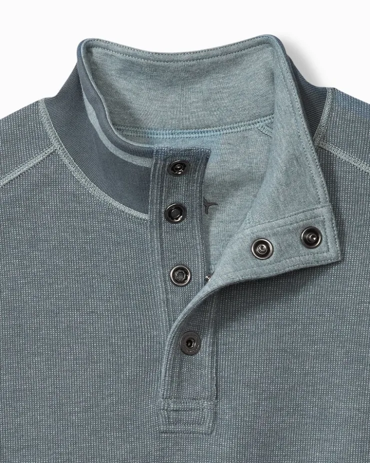 Tommy Bahama Flip Coast Reversible Snap Mock Sweatshirt- Sweatshirts