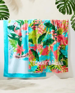 Tommy Bahama Flocktail Club & Fiesta Jungle Beach Towels - Set of 2- Beach Towels