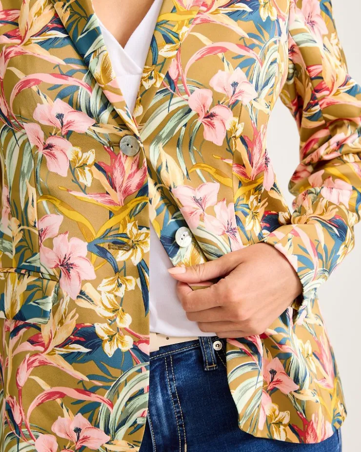 Tommy Bahama Flora Amora Satin Blazer-Women Jackets