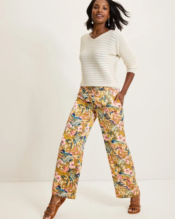 Tommy Bahama Flora Amora Satin Pants-Women Pants & Crops
