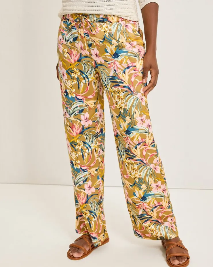 Tommy Bahama Flora Amora Satin Pants-Women Pants & Crops