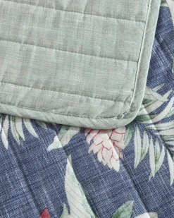Tommy Bahama Floral Enchantment Reversible 3-Piece Full/Queen Quilt Set- Quilts & Blankets