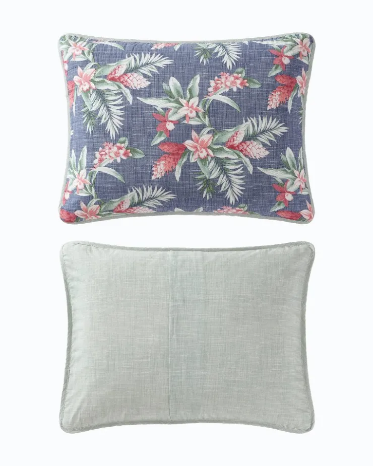 Tommy Bahama Floral Enchantment Reversible 3-Piece Full/Queen Quilt Set- Quilts & Blankets