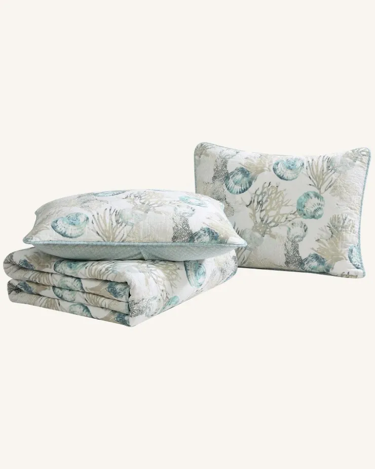 Tommy Bahama Freeport 3-Piece Full/Queen Quilt Set- Quilts & Blankets