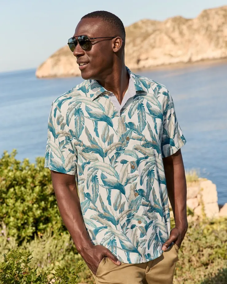 Tommy Bahama Frond Valley Silk Camp Shirt- Shirts
