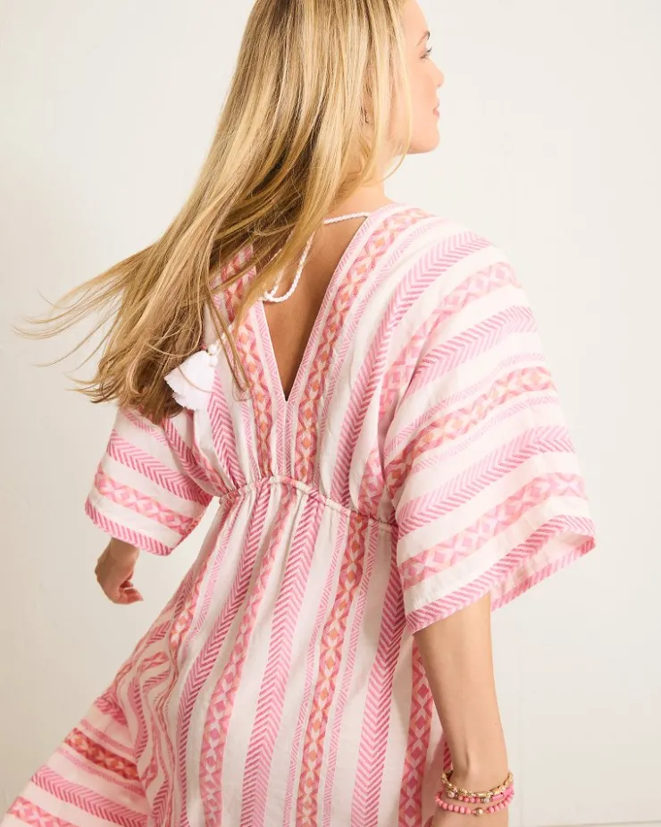 Tommy Bahama Geo Jacquard Midi Coverup Dress-Women Beach Coverups|Dresses