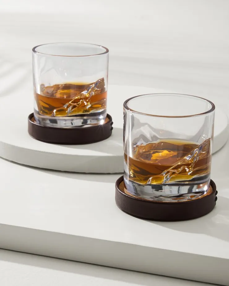 Tommy Bahama Grand Canyon Whiskey Glasses—Set of 2- Drinkware & Bar