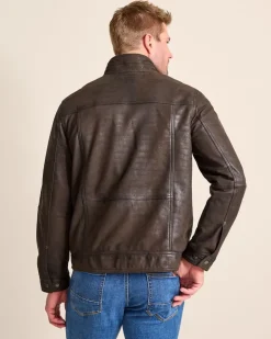 Tommy Bahama Highland Rocker Leather Jacket- Jackets & Outerwear