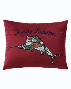 Tommy Bahama Holiday Marlin Velvet Embroide Decorative Pillow- Pillows & Shams