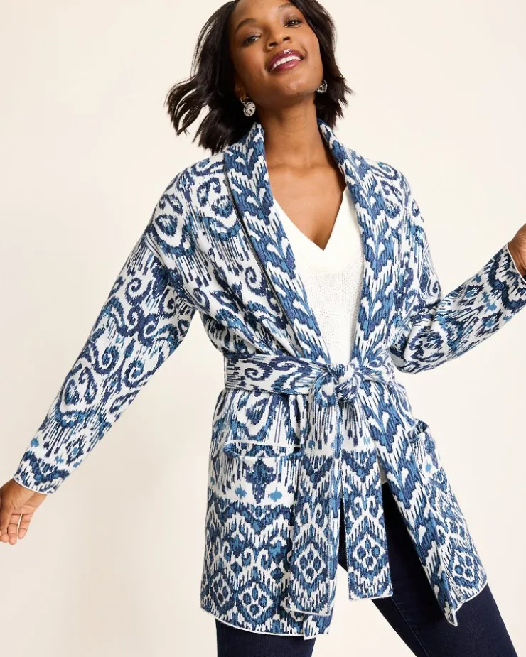 Tommy Bahama Ikat Cardigan-Women Jackets|Sweaters