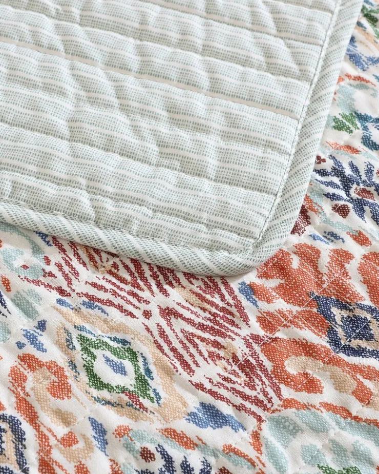 Tommy Bahama Ikat Tropics Reversible 3-Piece Full/Queen Quilt Set- Quilts & Blankets